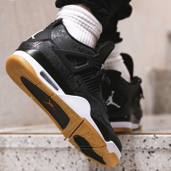 Air Jordan 4 Retro SE Laser Black Gum (30th Anniversary) 10Mens